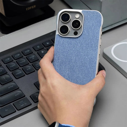 Ultra Thin Frameless Cloth Texture Magnetic Case For iPhone 17 Air 16 Pro Max 15 14 MagSafe Wireless Charge Borderless Hard Cove