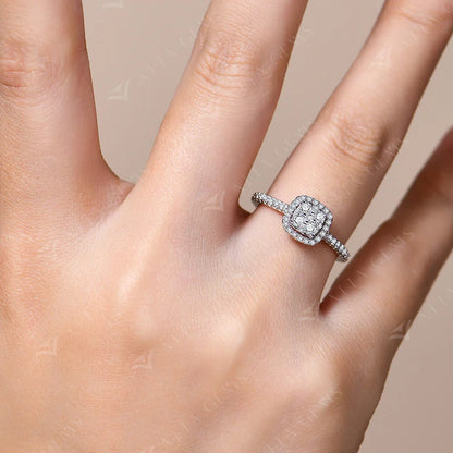 Clover Moissanite Rings for Women D VVS1 Lab Diamond S925 Silver Engagement Bride Moissanite Jewelry Gift Dropshipping