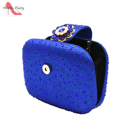 African Mature Women Shoes and Bag to Match in Teal Color Comfortable Heels with Platform for Garden Party
