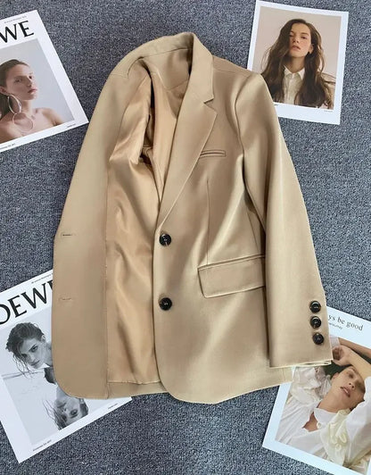 New Spring Suit 2025 Suit Jacket for Women with Small Temperament and High-end Feel Loose Casual Chic Elegant Fashion Coat Top