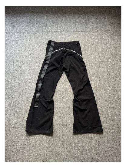 High Street RO Style Jeans Pants Men's Five Star Mang Ribbon Rotating Large Zipper Floor Pulling Horn Denim Streetwear Pants