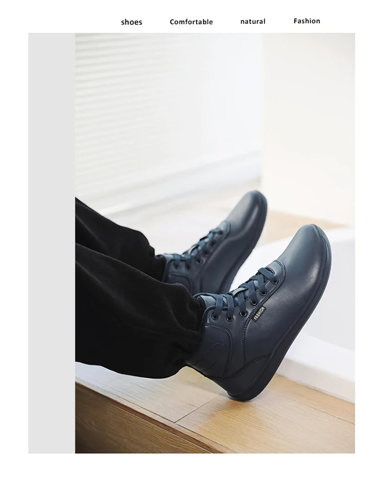 New Winter Booties Outdoor Waterproof Barefoot Boots For Men Ankle Boots Plush Warm Snow Shoes Non-slip Casual Sneakers Big Size