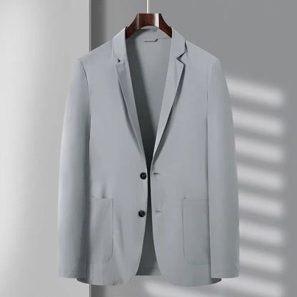 Spring Summer Casual Sunscreen Blazers Men Lightweight Solid Fashion Suit Coat Thin Male Business Single Breasted Blazer Outwear