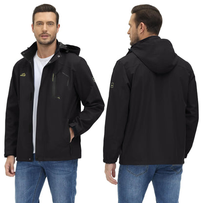 Spring Autumn Lightweight Jackets Mens Mesh Lined Waterproof Rain Jacket Outdoor Fishing Hiking Jacket Male Windbreaker