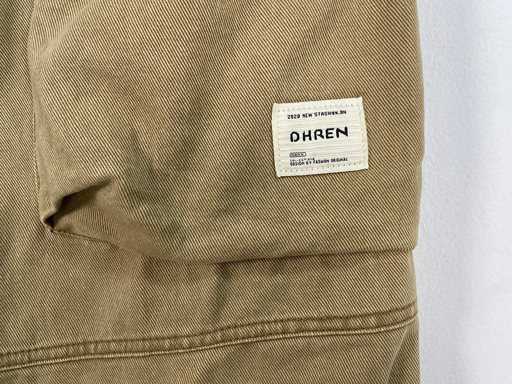 Japanese Streetwear High Quality Long Staple Cotton Twill Cargo Pants Men Harajuku Plus Size Casual Work Pants Baggy Trousers
