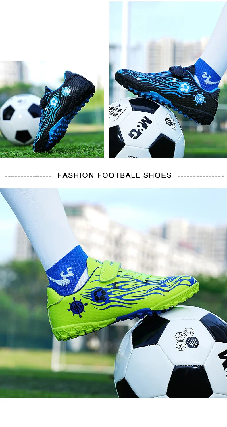 New Kids Low Top Soccer Shoes Boys Football Cleats Boys Lightweight Training Boots Youth Breathable Comfortable Football Sneaker