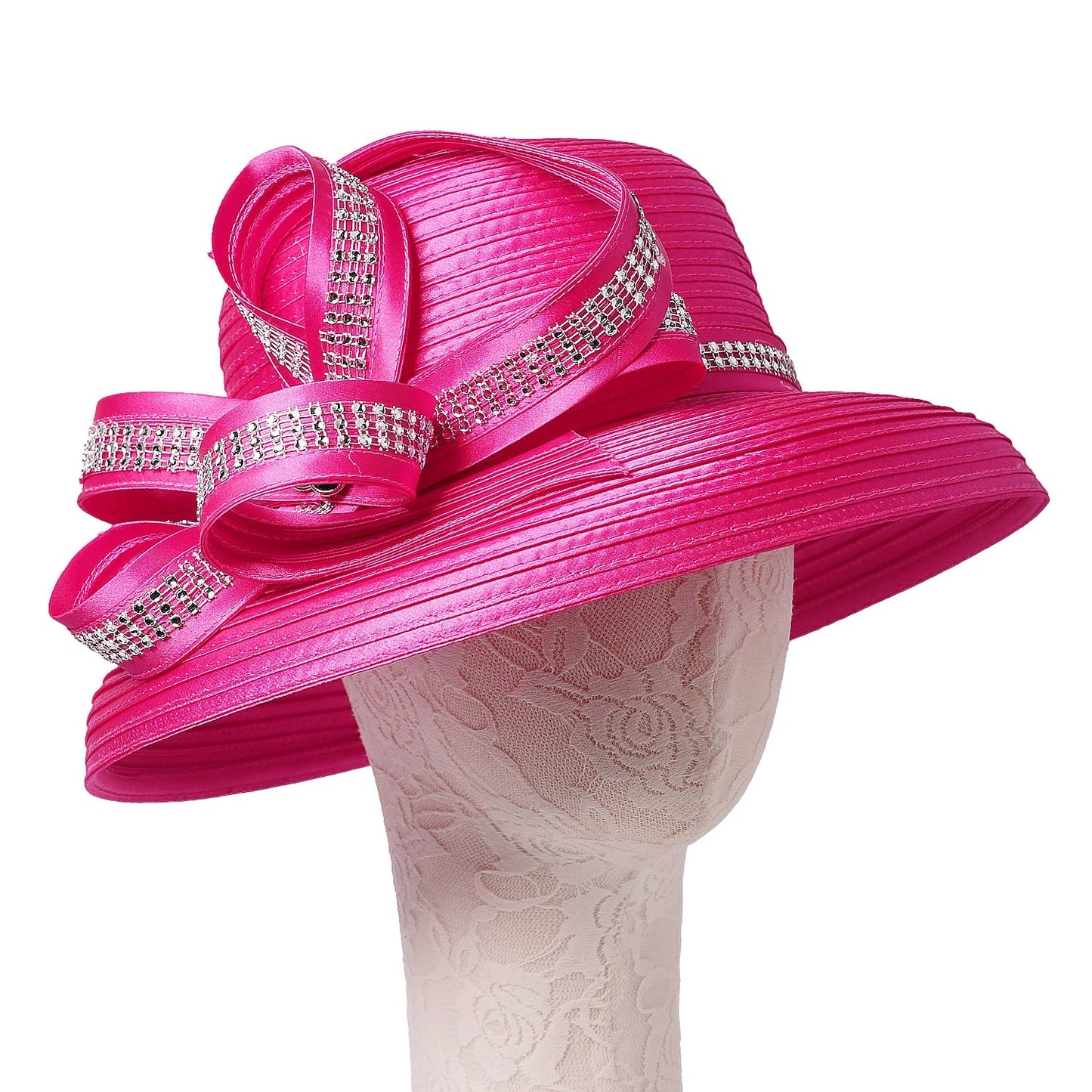 Elegant Cloth Top Hats For Women Cocktail Tea Party Dress Derby Cap Ladies Flower Wide Brim Church Fedora Black Cloche Hats