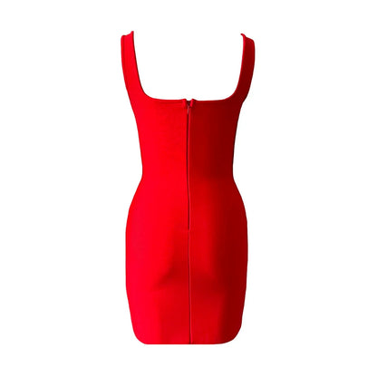 Women Sexy Sleeveless Bandage Dress Fashion Beading Tassel Clothes Club Party Bodycon Dresses