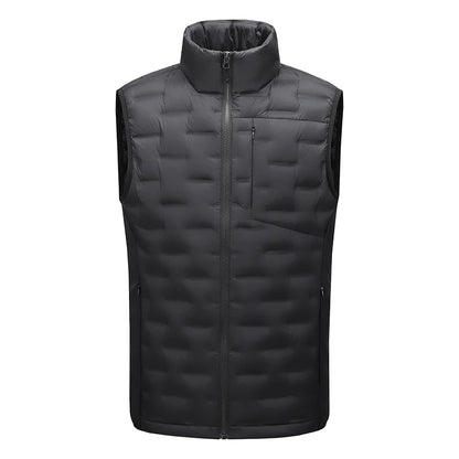 Winter Man White Duck Down Vest Men Waterproof Windproof Casual Sleeveless Vests Man Multi Pocket Warm Ultralight Waistcoat Coat
