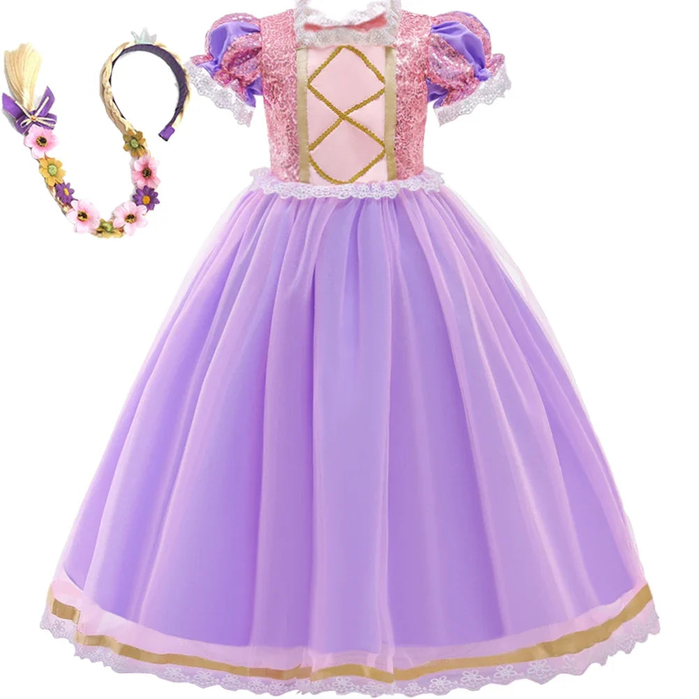 Halloween Costume for Girls Carnival Cosplay Kids Clothes Party Birthday Princess Dress Lace Wedding Christmas Costumes