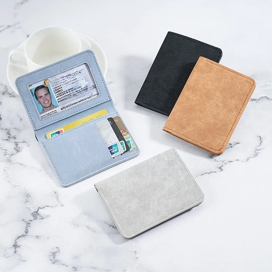 Porte-cartes en cuir ultra fin, étui pour cartes de crédit et d'identité, portefeuille pour hommes
