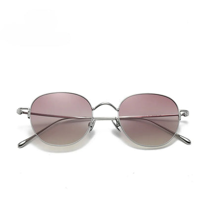 Pure Titanium Ultra Light  Round Women Sunglasses Fashion Outdoor Sports UV400 Men Sunglasses Can Be Paired Prescription Lenses
