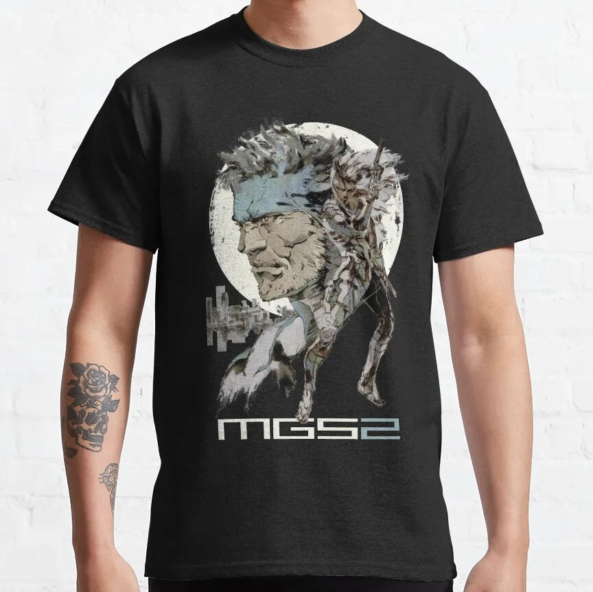 Men's Metal Gear Kojima Productions T Shirts MGS Hideo Kojima T-Shirt Death Stranding Cotton Tops Short Sleeve Tees Printed