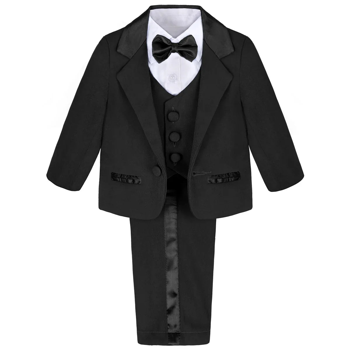 Baby Boy Baptism Outfit Infant Tuxedo Christening Wedding Birthday Celebration Formal Gentleman Suit White 6 Months to 3 Years