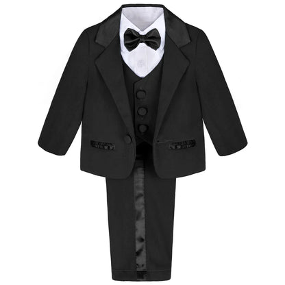 Baby Boy Baptism Outfit Infant Tuxedo Christening Wedding Birthday Celebration Formal Gentleman Suit White 6 Months to 3 Years