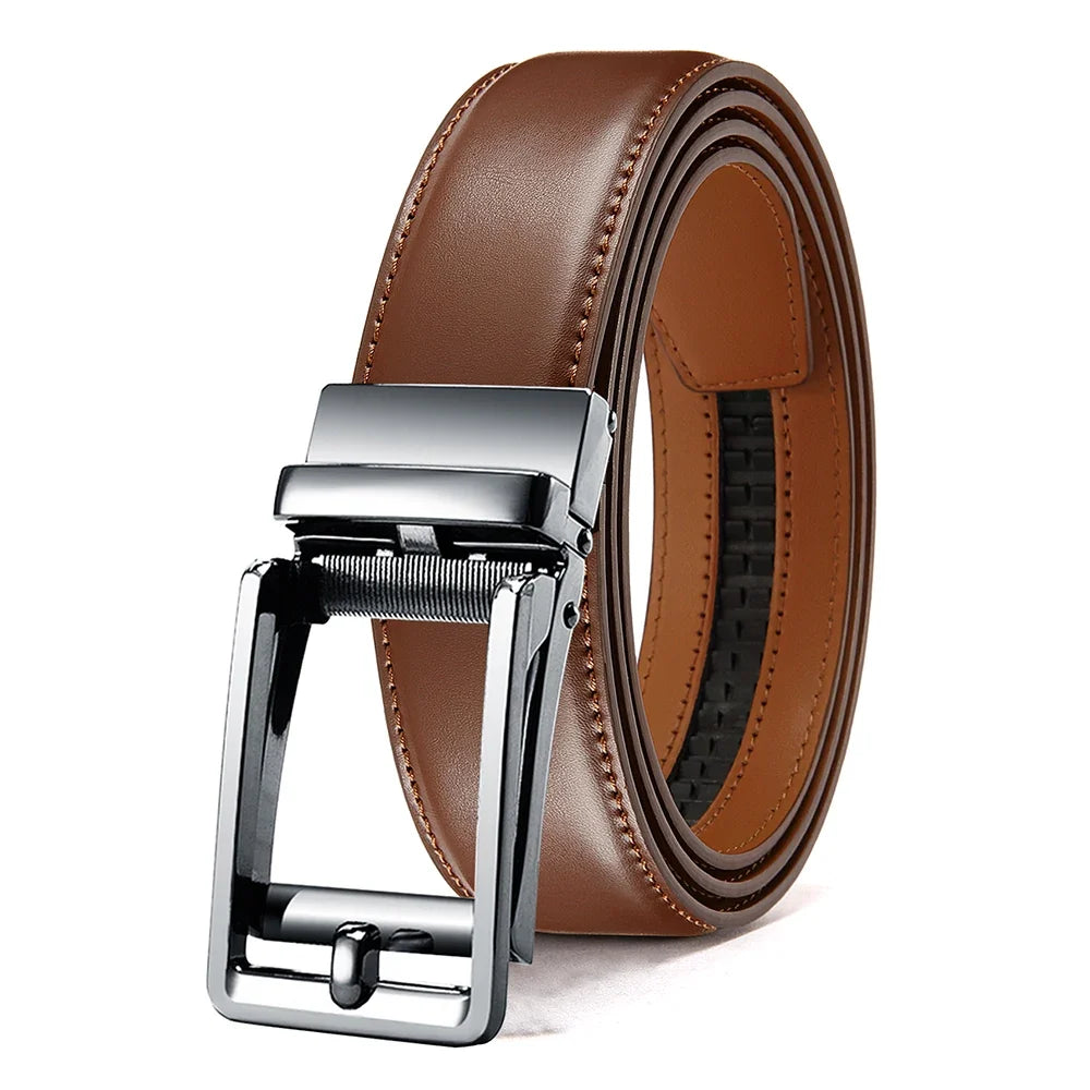 Mens Leather Belt Multiple Colors Automatic Available Belts Leisure Fashion Ratchet Belts for Men Pants Waistband