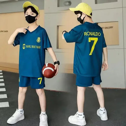 Sportswear NO.10/7 Training Uniform 3-13y Boys Girls Moisture-wicking Breathable Football Clothes SuitsKids Summer Quick-drying