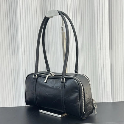 Elegant Versatile Suede Underarm Bags For Women Premium Soft Genuine Leather Shoulder Bag For Office Commute Lady Handbags New