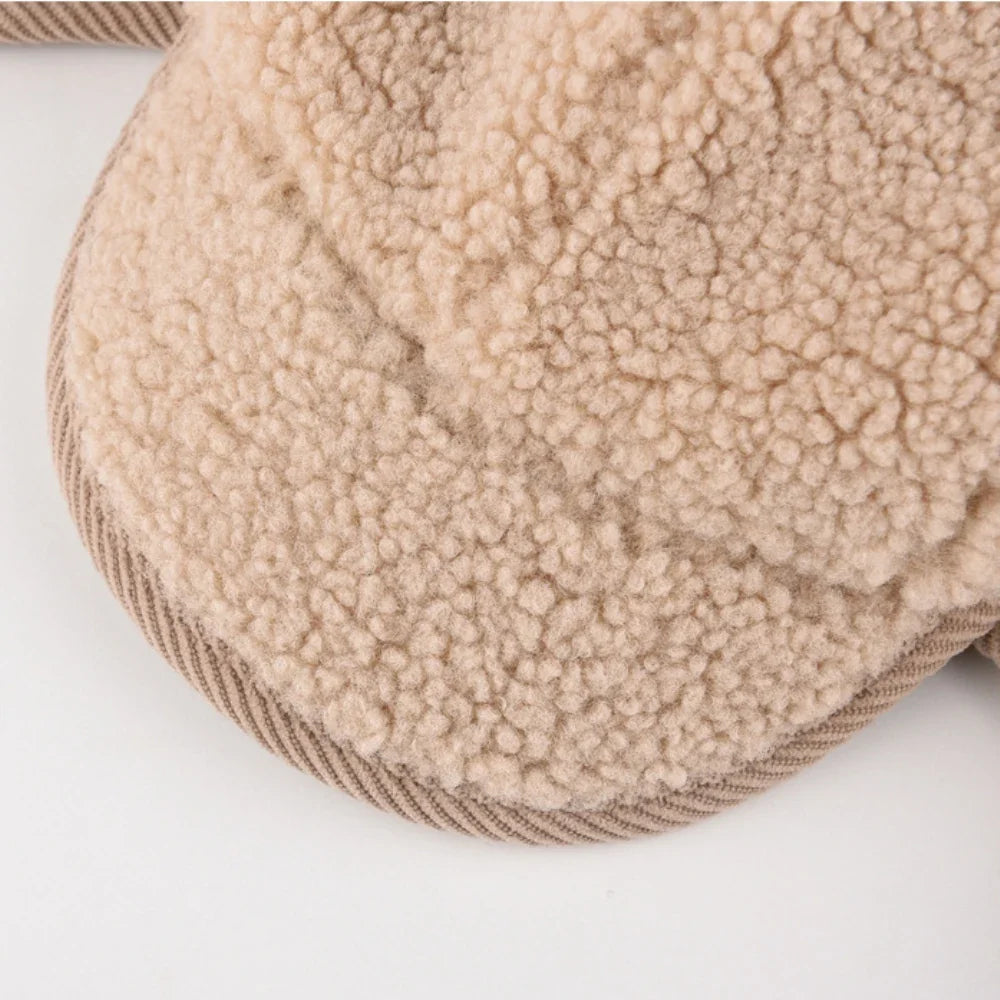 Russian Hat High Quality Lamb Fleece Winter Hat Men Women Thick Warm Ski Earflap Cap Male Female Black Beige Bomber Hats