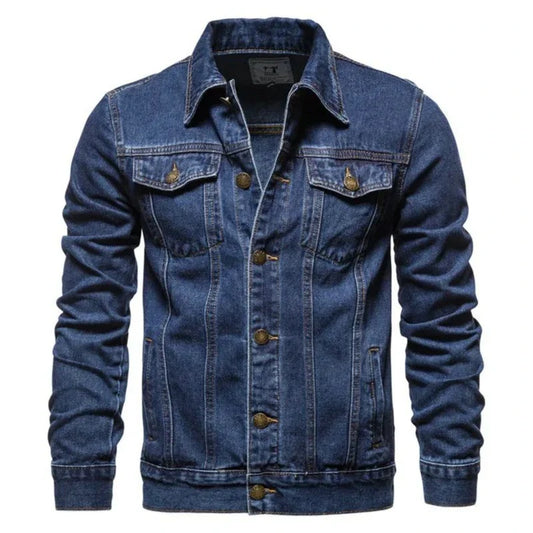 2026 New Autumn Men's Casual Workwear Jeans Jacket Loose Casual Versatile Youthful Male Solid Color Tops Dnim Mens Outwear