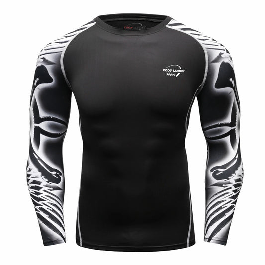 Cody Lundin Men Long Sleeve Compression Athletic Workout Shirt Water Sports UPF 50+ Rash Guard High Quality Jiu Jitsu Gi BJJ Top