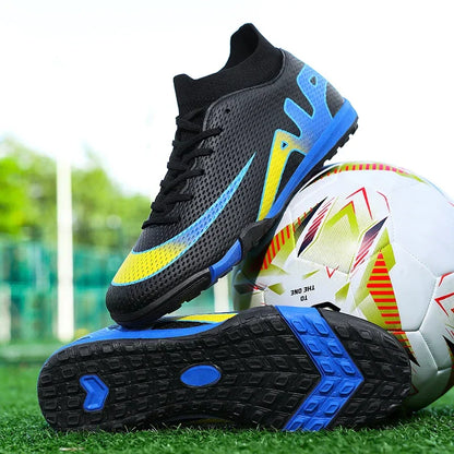 New Men Football Boots Grass Futsal Sneakers High-quality Match Cleats High-top Non-Slip Soccer Shoes Indoor Hot-selling Outdoor