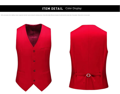 Vest for Men 17 Colors Solid Color Slim Single Breasted Waistcoat Business Fashion Casual High Quality Men Clothing Suit Vests