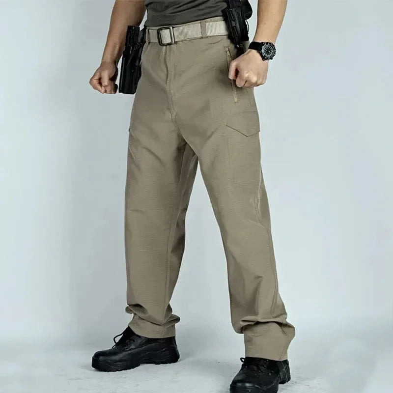 Summer Quick Dry Men Pants Thin Hunting Tactical Cargo Pants Multi-Pocket Loose Long Trousers Lightweight Hiking Work Pant