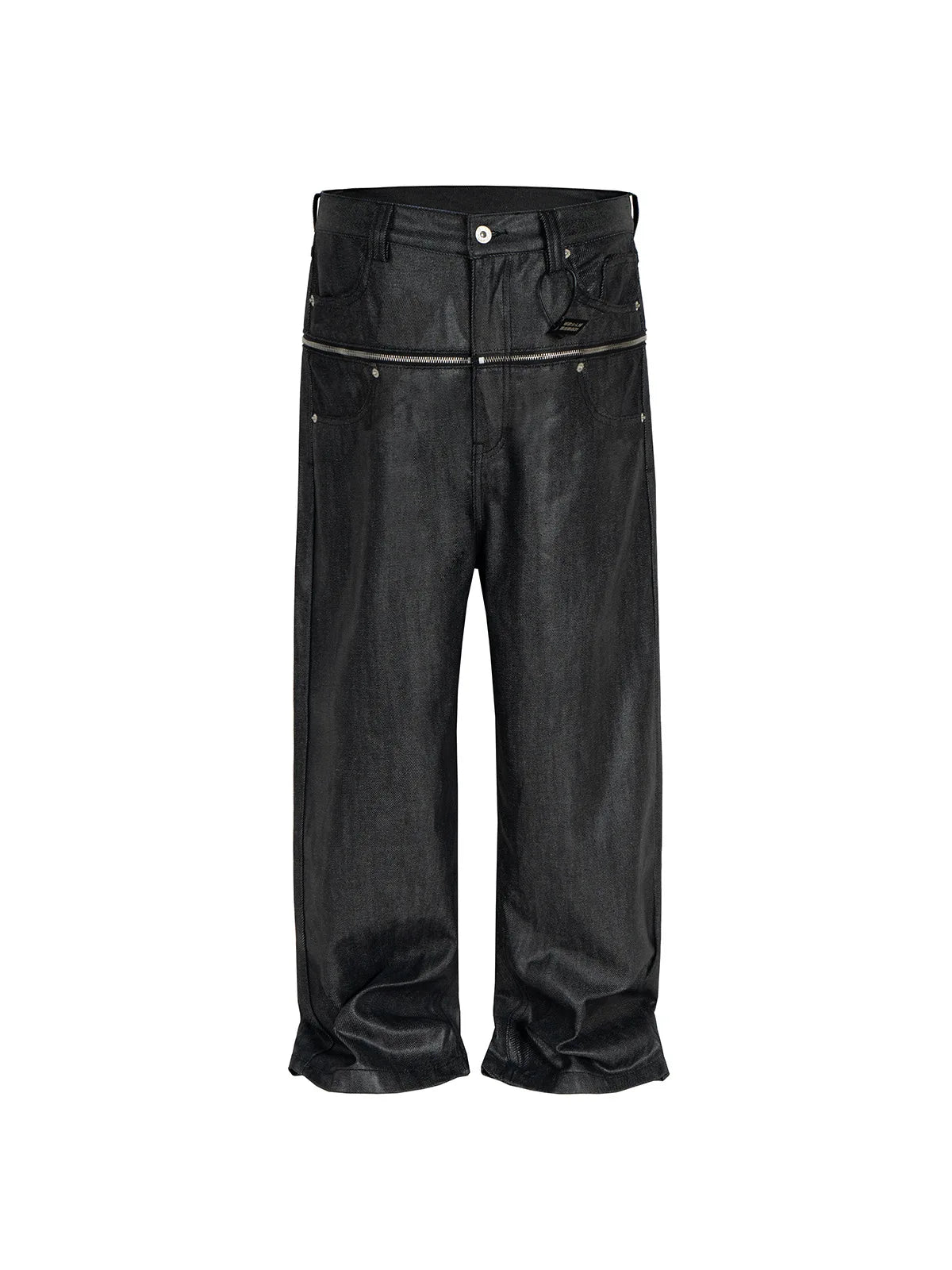 Unisex Brush Wax Zipper Original Cow Jeans Men's and Women's Denim Pants ZJ117