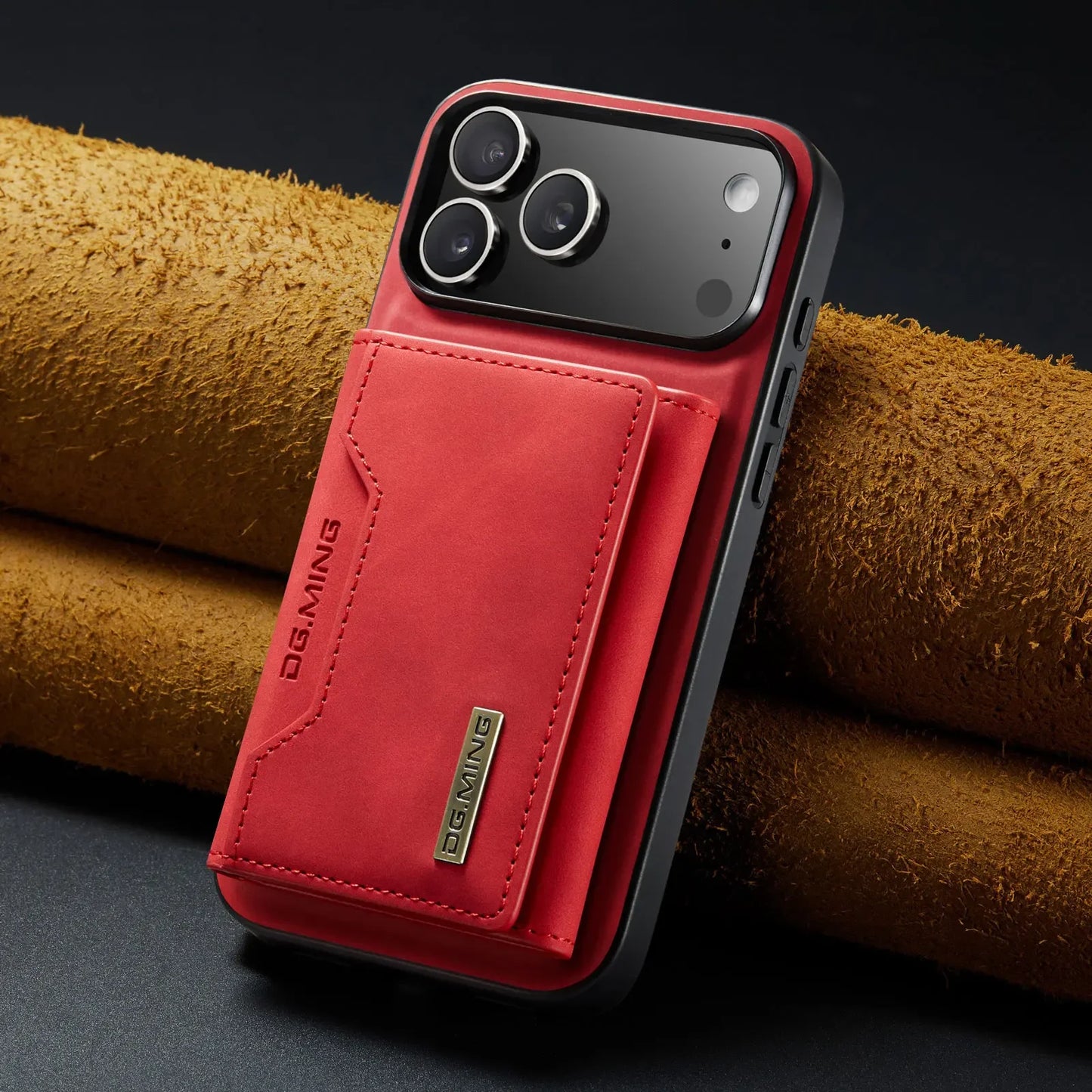 Luxury Leather Phone Case for IPhone 17 Pro Max Air16E 16 14 15 Plus 13 12 11 Pro Max Magnetic Detachable Card Stand Wallet