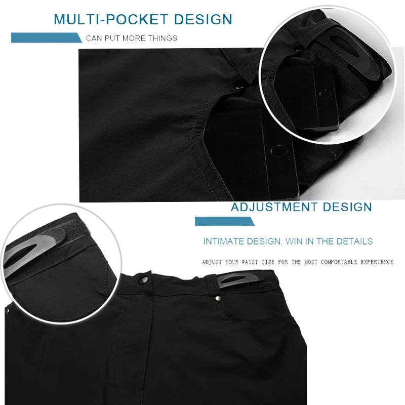 Mountain Bike Shorts Men's Summer Bicycle MTB Shorts Loose Fit Lightweight Outdoor Sports MTB Cycling Shorts