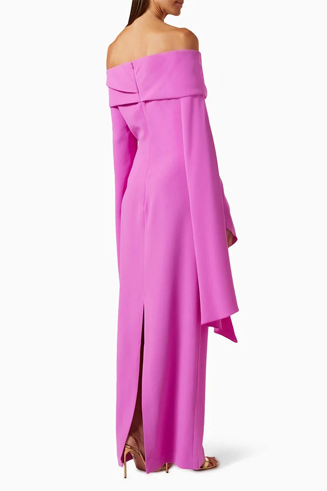 Customized Prom Dress Off The Shoulder Column Evening Gowns Long Sleeves Exquisite High Quality Occasion Formal Party Dress