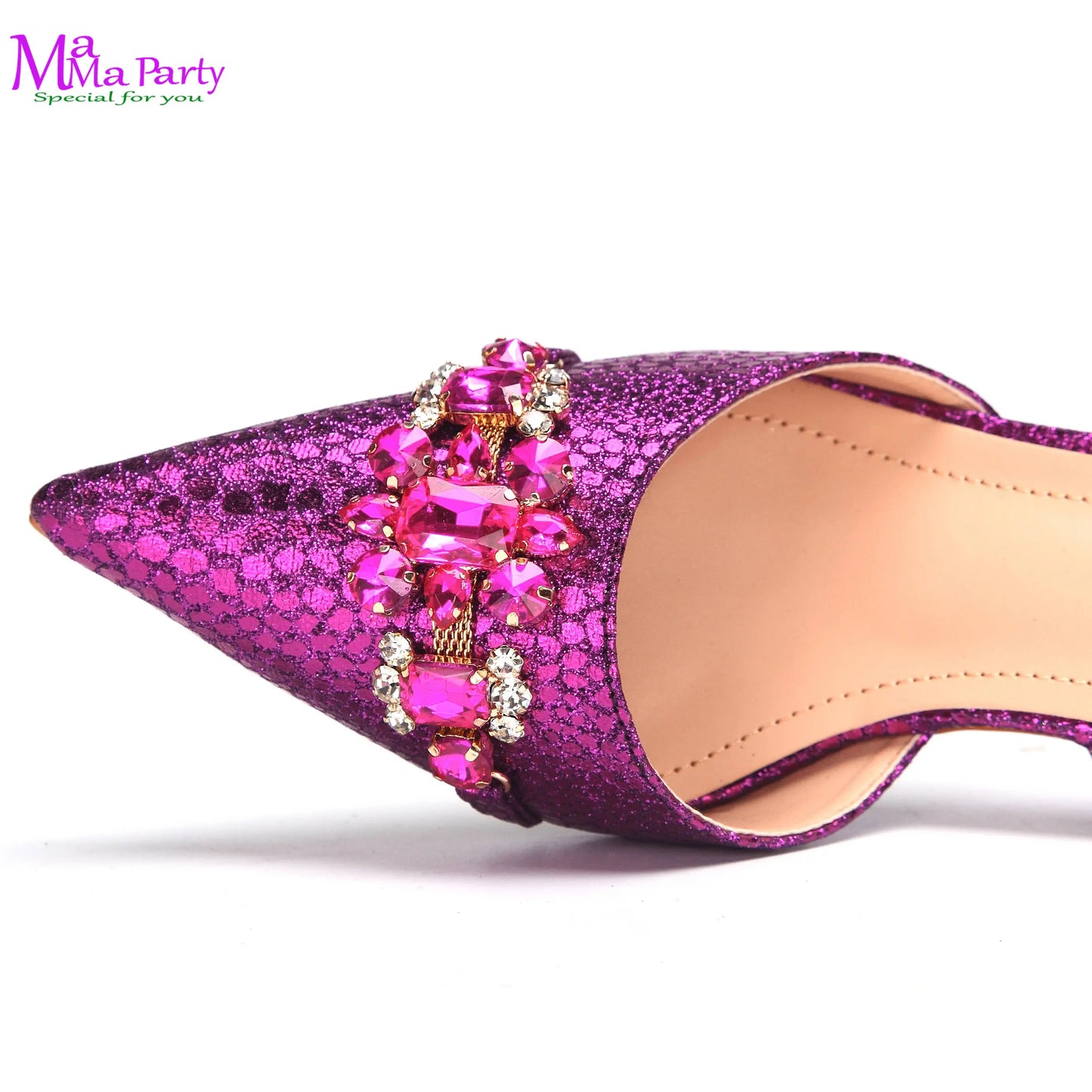 Wine Fashion Leisure Style 2025 New Coming Nigerian Women Shoes Matching Bag Set Pointed Toe High Quality  For Wedding Party