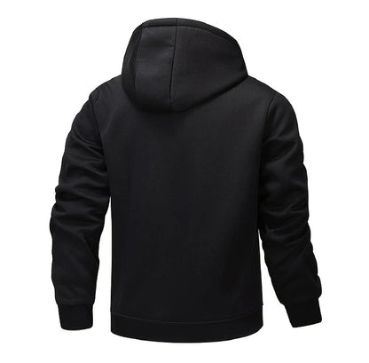 Winter Lambswool Zipper Hoodies Thicken Warm Jackets Long Sleeve Sweatshirts Casual Sports Fleece Black Coats Hooded Men Coat To