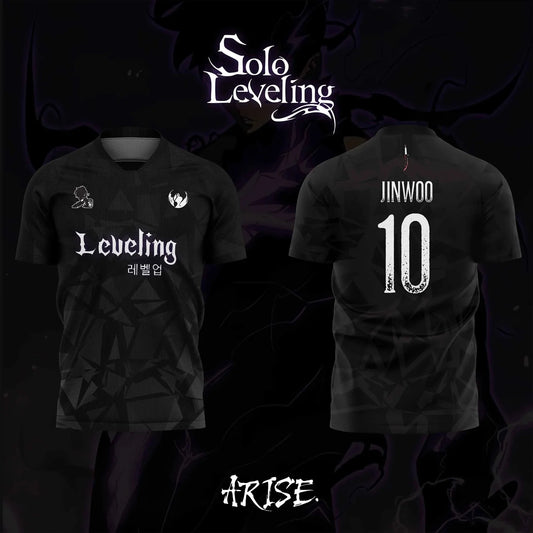 2026 Bandai Solo Leveling Anime SUNG JINWOO NO.10 3D Print Football Jersey for Men's Tshirt Summer Sports Casual Tees Kids Kids
