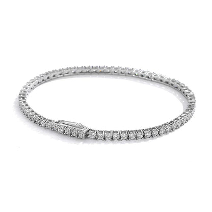 2mm Blue High Carbon Diamond Tennis Bracelet for Women 925 Sterling Silver Color Gemstone Bracelets Party Jewelry Gifts