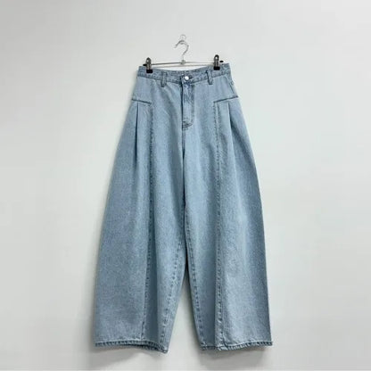 High Waist Wide Leg Denim Jeans Women Summer New Hong Kong Style Loose Lazy Big Bell Long Pants Commute Style Other Other
