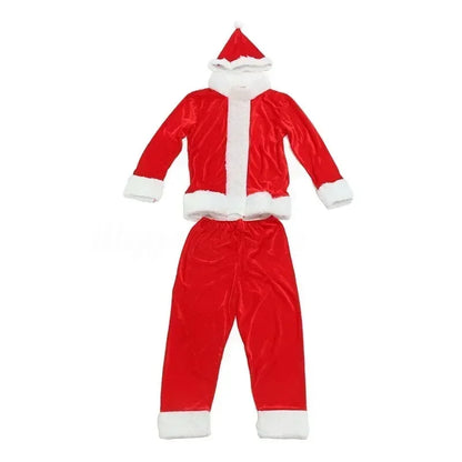 Santa Claus Cosplay Costume Christmas New Year Men Costumes Red Deluxe Classic Adults Xmas Set Carnival Party RolePlay Suits