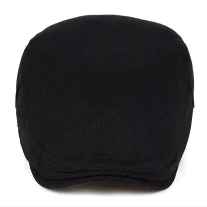 Men Solid Color Newsboy Caps British Painters Hats Spring Autumn Berets Adjustable Flat Cap