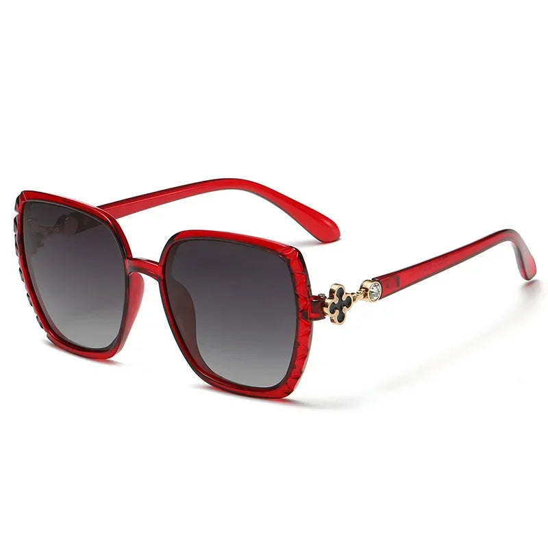Luxury Square Designer Fashion Big Polarized Sunglasses For Women Glasses Brand 2024 Woman Women's Retro Shades UV400 Eyewear