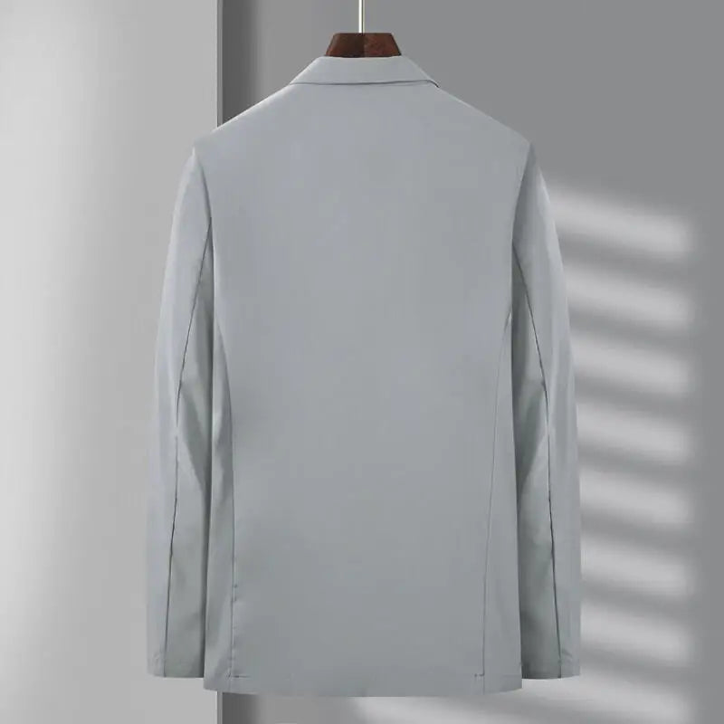 Spring Summer Casual Sunscreen Blazers Men Lightweight Solid Fashion Suit Coat Thin Male Business Single Breasted Blazer Outwear