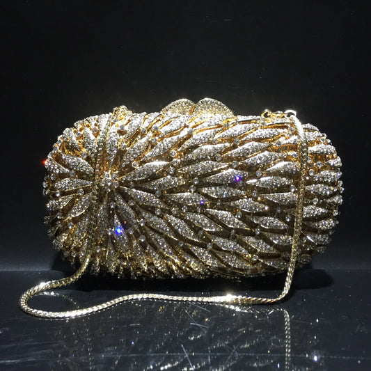 Hot Sale Shiny Diamond Luxury Prom Party Fashion Portable Handbag Women Evening Clutch Bag