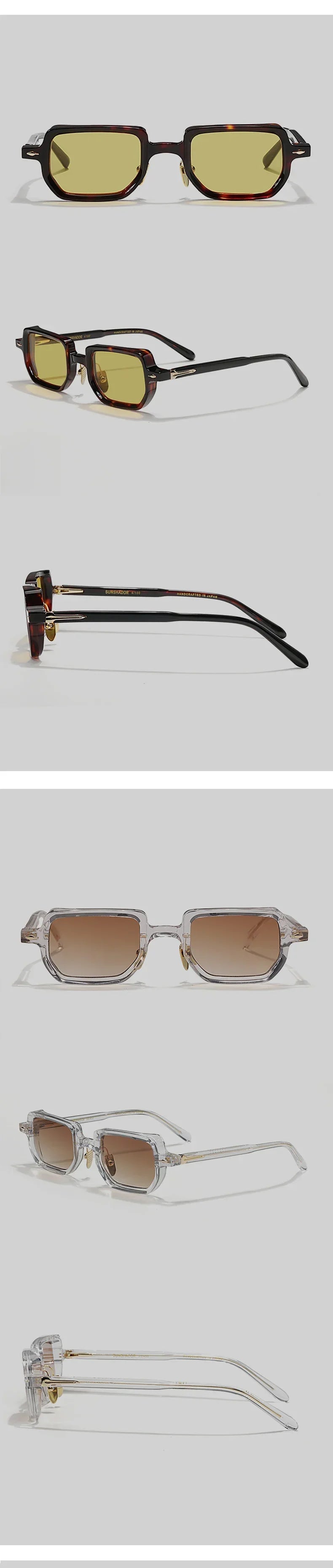 Fashion Luxury Brand  Man Sunglasses SASTATRE Handmade Square Small Frame Sunglasses Woman Outdoor UV400  Protection SUN GLASSES