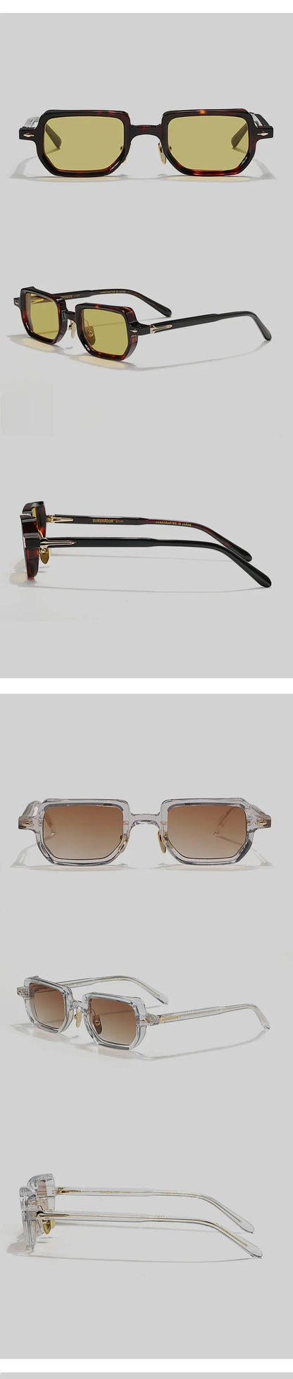 Fashion Luxury Brand  Man Sunglasses SASTATRE Handmade Square Small Frame Sunglasses Woman Outdoor UV400  Protection SUN GLASSES