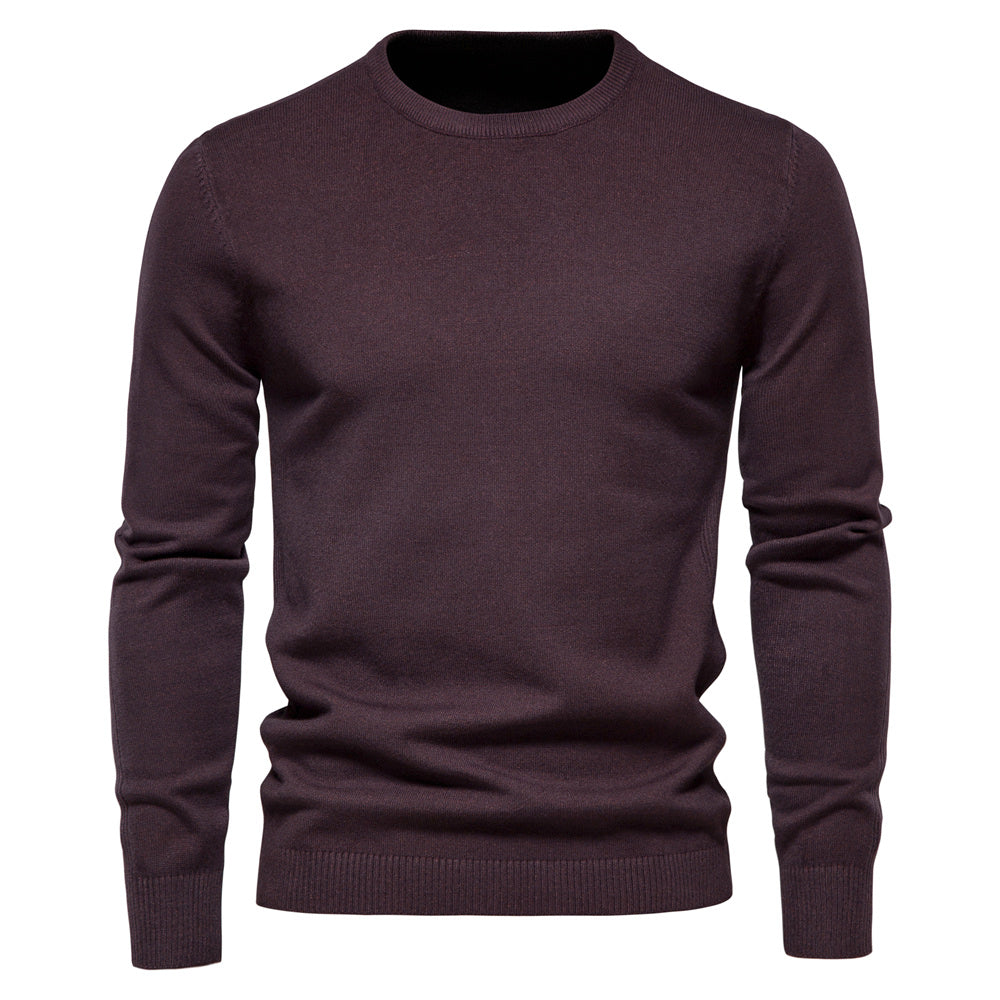 2021 New O-neck Pullover Men's Sweater Casual Solid Color Warm Sweater Men Winter Fashion Slim Mens Sweaters 11 Colors