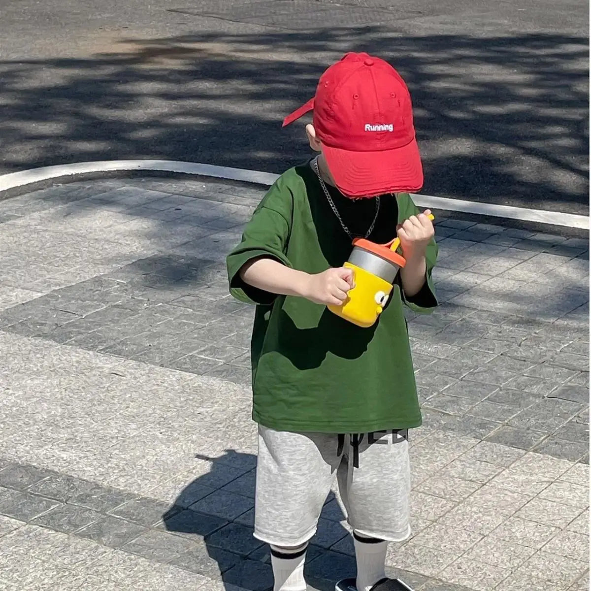 100% Cotton Boys Short Sleeve T-Shirt Korean Streetwear Style Loose Fit Casual Summer Baby Boy Basic Top Versatile Everyday Wear