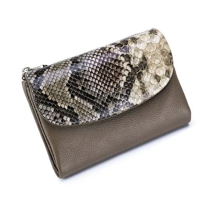 Short Genuine Leather Wallet Women RFID Card Holder Purse Ladies Mini Soft Real Cow Leather Clutch