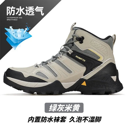 Hiking shoes Men's waterproof hunting Boots Tactical Desert Combat Ankle trekking Boots Male Women warm Leather Sneakers
