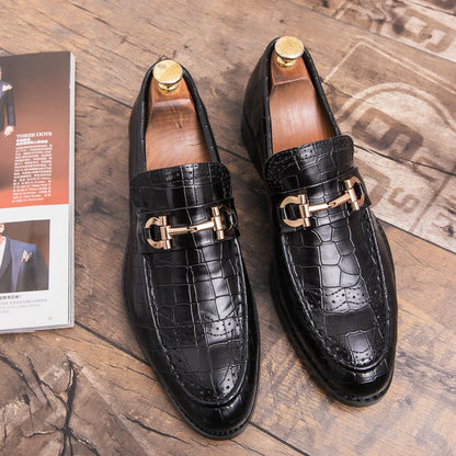 High Quality Casual Business Leather Shoes For Men Classic Social Leather Shoes Men Party Formal Loafers Men Dress Shoes Retro