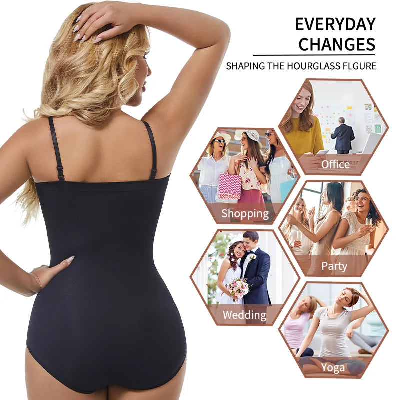 Women Seamless Strapless Bodysuits Tude Tops Bodyshaper Compression Waist Trainer Shapewear Push Up Butt Lifter Backless Shaper